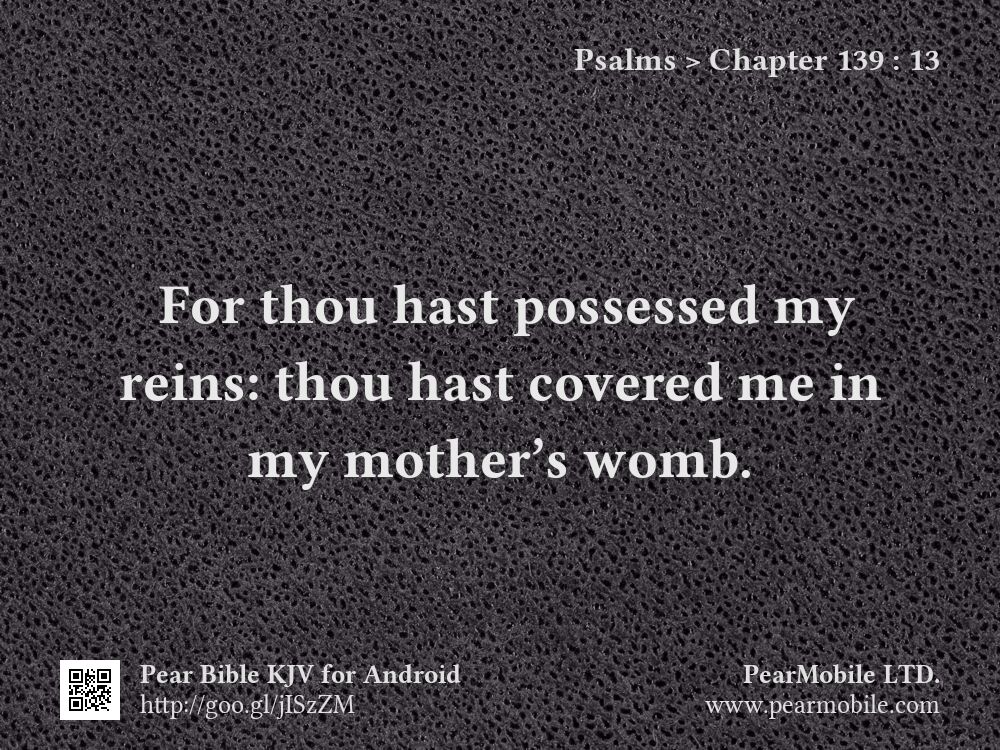 Psalms, Chapter 139:13